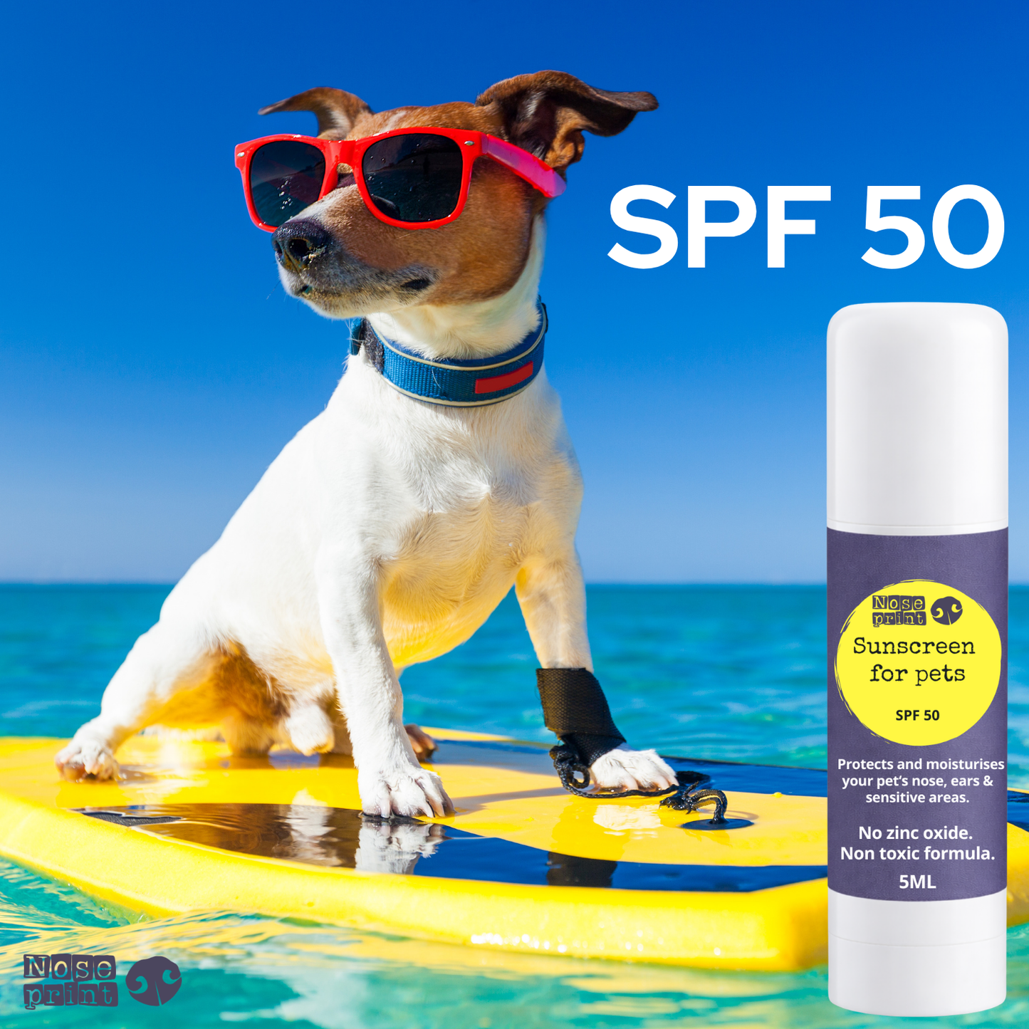 Pet Sunscreen Stick 5ML  SPF 50, Zinc Oxide Free, Non-Toxic, for Dogs and Cats
