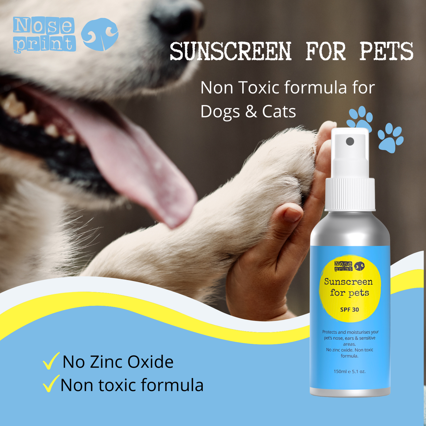 Pet Sunscreen SPF30 150ml Spray