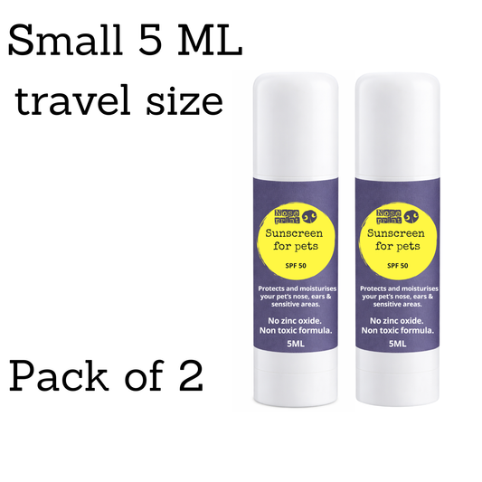 Pet Sunscreen Stick 5ML  SPF 50, Zinc Oxide Free, Non-Toxic, for Dogs and Cats