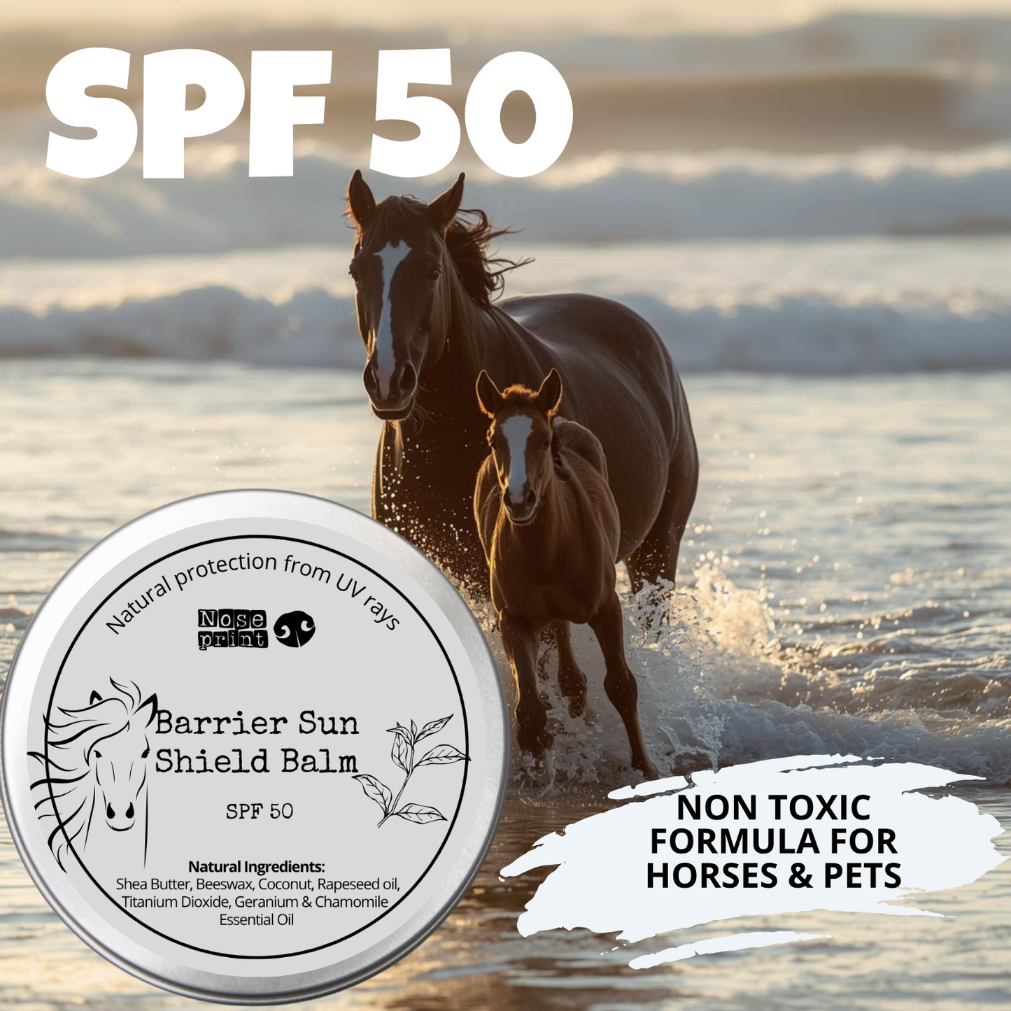 Horse Sunscreen SPF 50,  balm 100ml